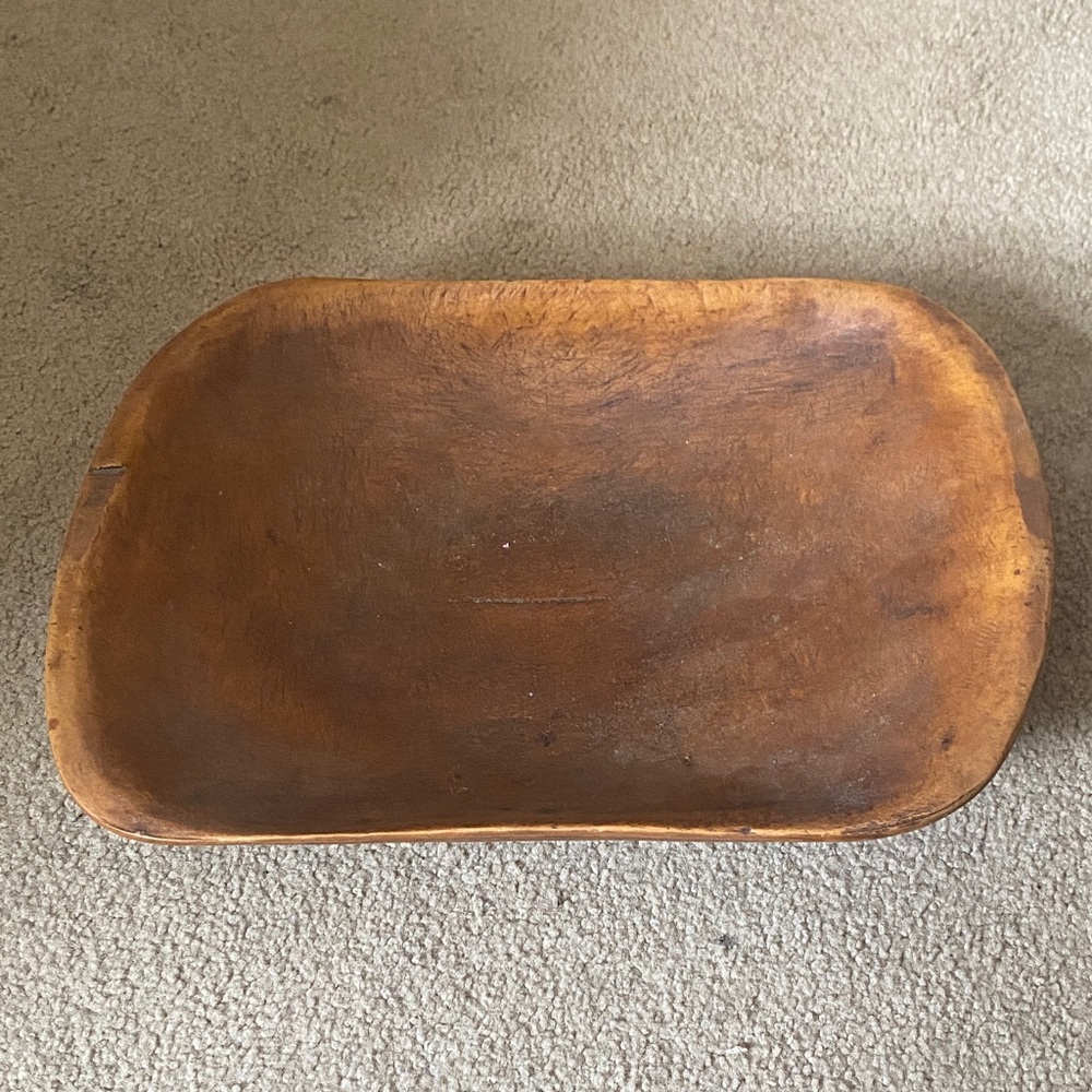Handcrafted Wooden Dough Bowl in Warm BrownTreenware